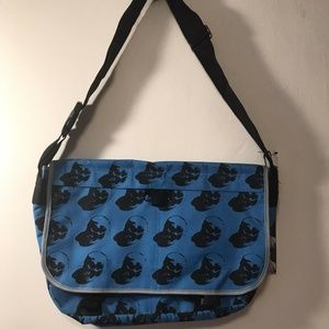 Andy Warhol Foundation Blue Skull Messenger Bag